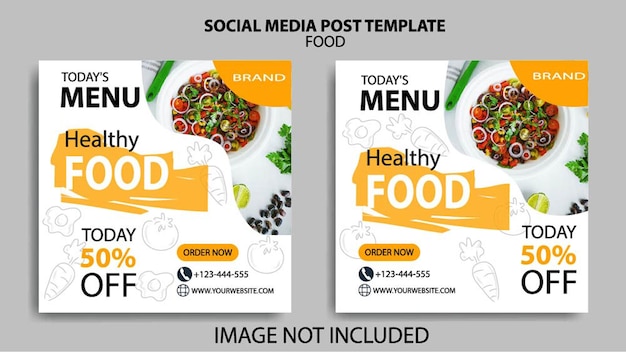 Szablon Mediów Społecznościowych Na Instagramie Zdrowej żywności