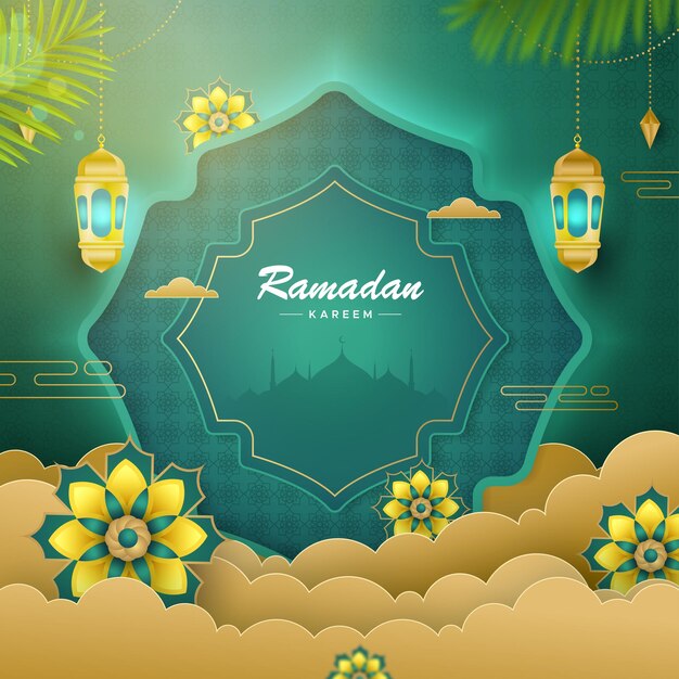 Plik wektorowy szablon mediów społecznościowych ramadan kareem