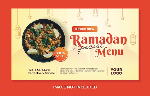 Szablon Menu Ramadanowego Na Baner