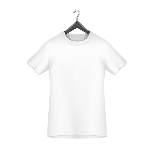 Plik wektorowy szablon męskiej koszulki na wieszaku ilustracja izolowana na tle koncepcja graficzna twojego projektu