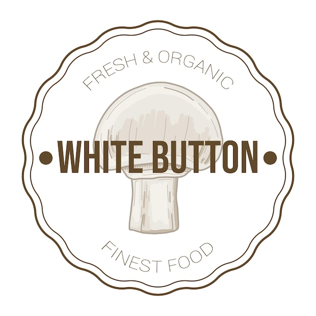 Szablon Naklejki Z Logo White Button Mushroom