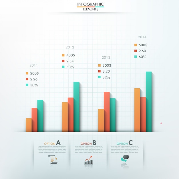 Szablon Nowoczesnych Opcji Infografiki