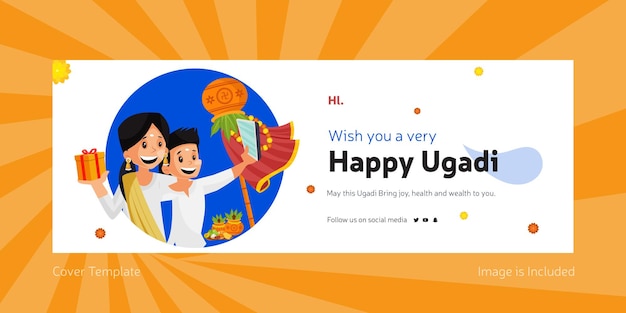 Szablon Okładki Na Facebooka Happy Ugadi Indian Festival