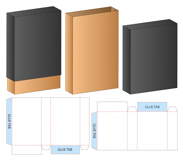 Plik wektorowy szablon opakowania sztancowanego.
