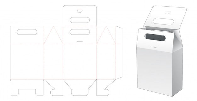 Szablon Opakowania Wycinane Okno Torby
