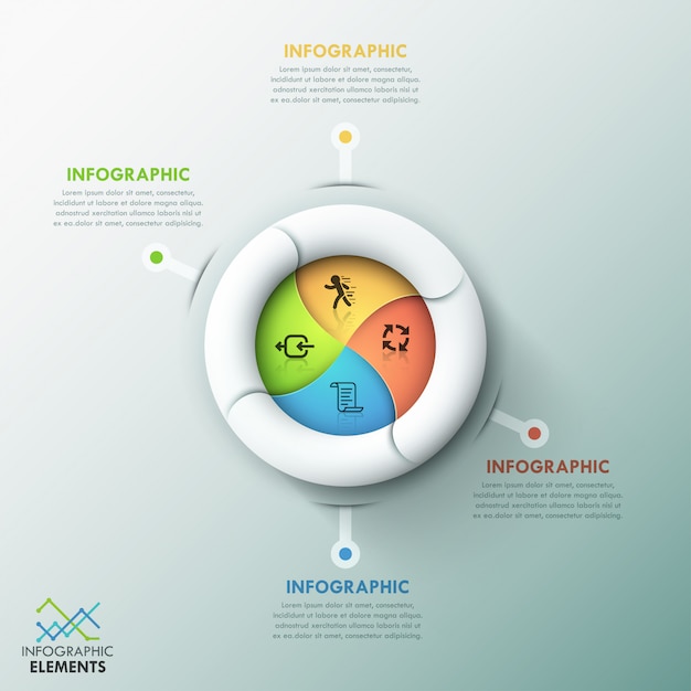 Szablon Opcje Nowoczesne Spirala Infografiki