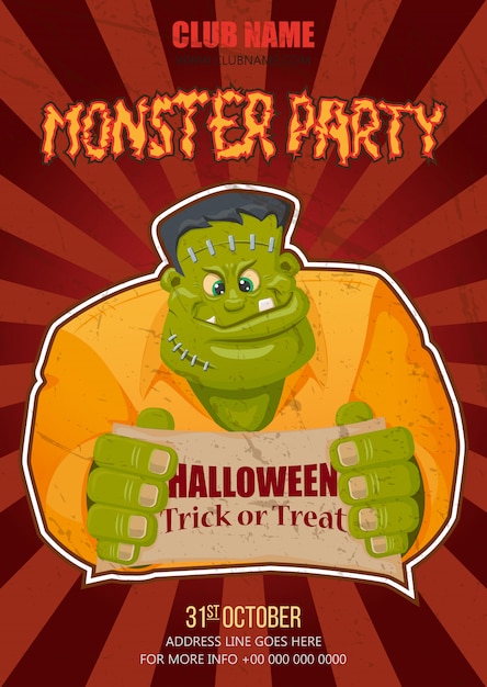 Plik wektorowy szablon plakat halloween party nocy