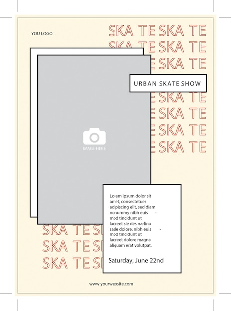 Szablon plakatu koncepcyjnego Urban Skate