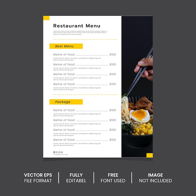Szablon plakatu menu kuchni azjatyckiej