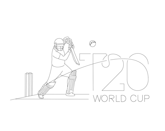 Szablon plakatu mistrzostw świata w krykieta 1T20 broszura ozdobiona projekt banera ulotki