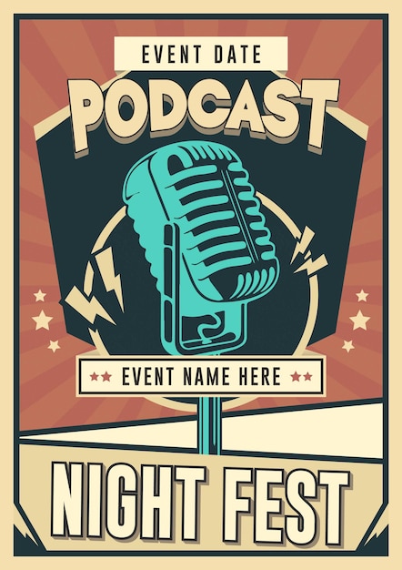 Szablon plakatu podcastu