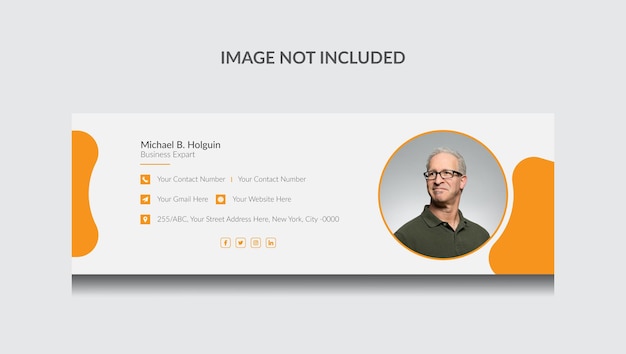 Szablon podpisu e-mail lub projekt okładki mediów społecznościowych