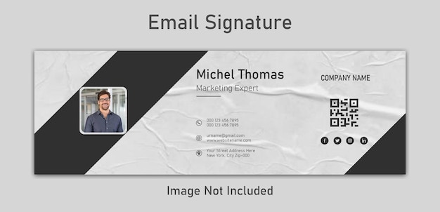 Plik wektorowy szablon podpisu e-mail