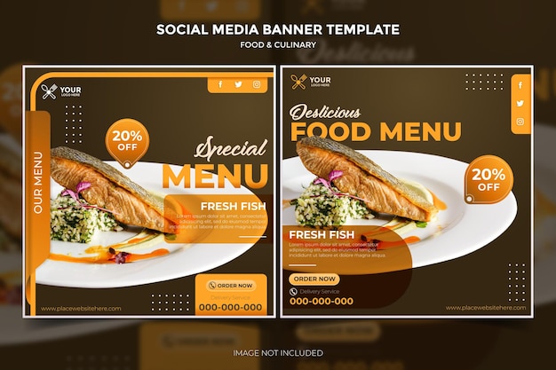 Szablon Postu Kulinarnego I Banera W Mediach Społecznościowych