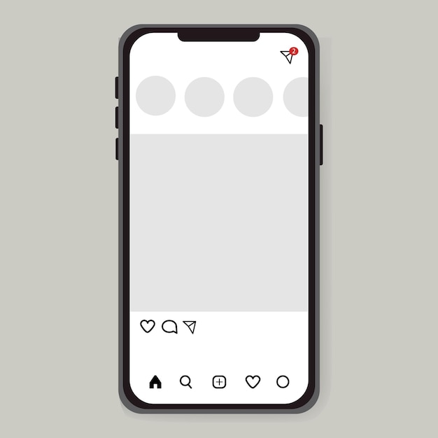 Szablon Postu Na Ilustracji Wektorowych Iphone Idealna Ilustracja Ramki Postu W Mediach Społecznościowych