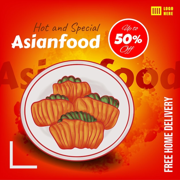 Szablon Postu W Mediach Społecznościowych Asian Food