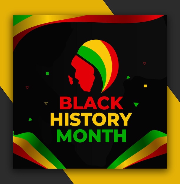 Plik wektorowy szablon postu w mediach społecznościowych black history month