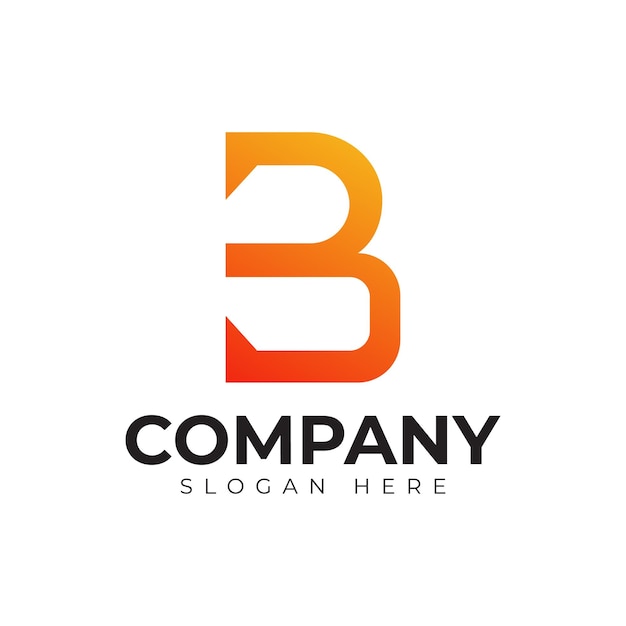 szablon premium logo wektorowej litery b