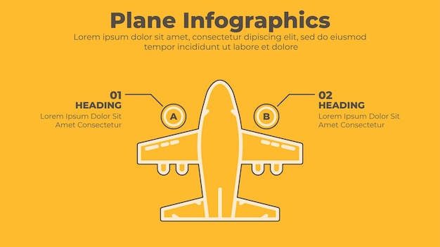 Szablon Prezentacji Infografiki Biznesowej Samolotu