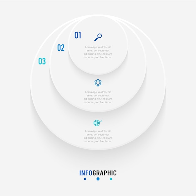 Szablon Prezentacji Infografiki Koncepcja Biznesowa Z 3 Opcjami Liczb I Ikonami Marketingowymi