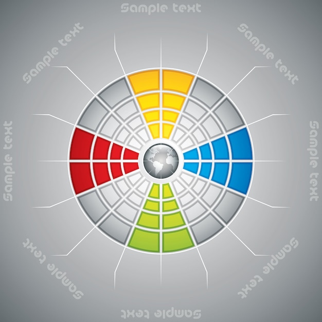 Plik wektorowy szablon prezentacji segmentowanej