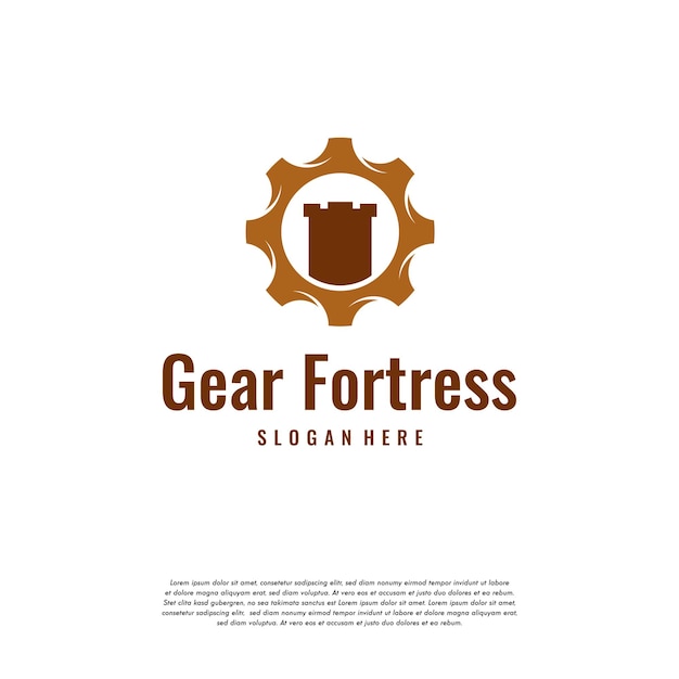 Szablon Projektów Logo Gear Fortress