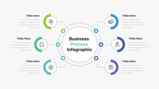 Szablon projektowania infografiki Vector Circular Busines