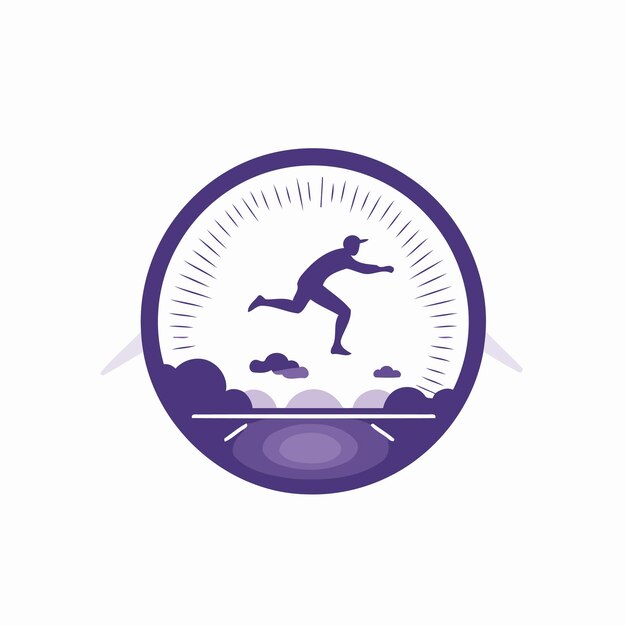 Plik wektorowy szablon projektowania logo biegacza nowoczesna profesjonalna ikona biegania ilustracja wektorowa sportowa
