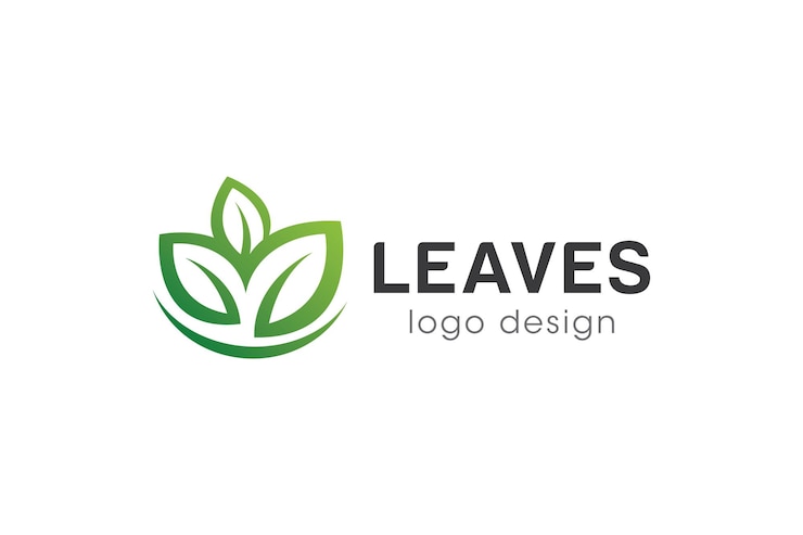 Wektor szablon projektowania logo creative leaves concept