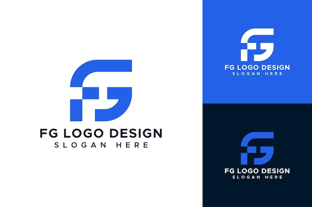 Szablon projektowania logo FG Initial Monogram