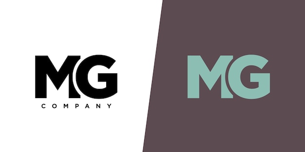 Plik wektorowy szablon projektowania logo m i g mg minimalny monogram początkowy logotyp
