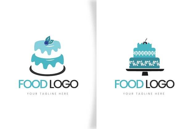 Plik wektorowy szablon projektowania logo sklepu z słodkimi ciastami i piekarniami