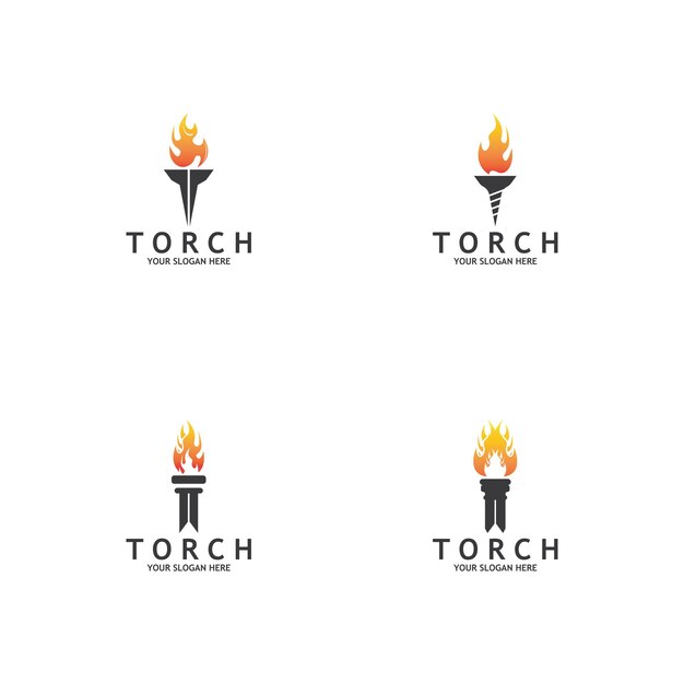 Szablon projektowania logo Torch Light Vector