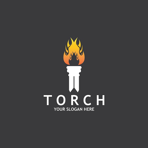 Szablon projektowania logo Torch Light Vector