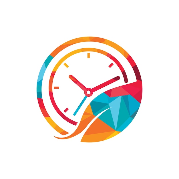 Szablon projektowania logo wektorowego czasu przyrody Koncepcja logo czasu energii i czasu diety