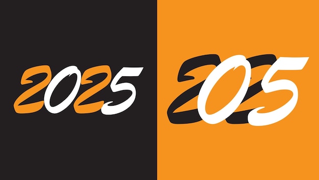 Szablon Projektowania Numeru 2025 Szczęśliwego Nowego Roku Logo Tekst Projektowania Kolekcja świąteczna 2025 Happ