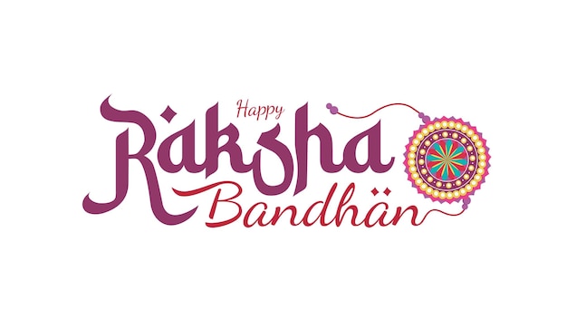 szablon projektowania tekstu wektorowego raksha bandhan