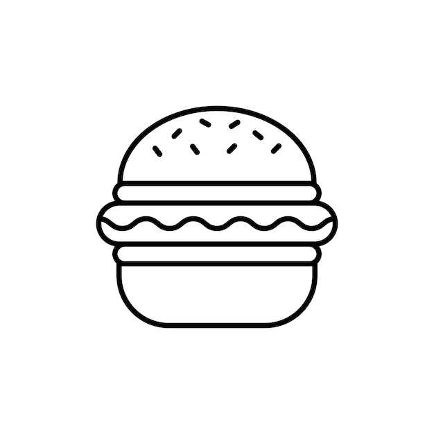 Szablon Projektowania Wektorowego Ikony Burgera