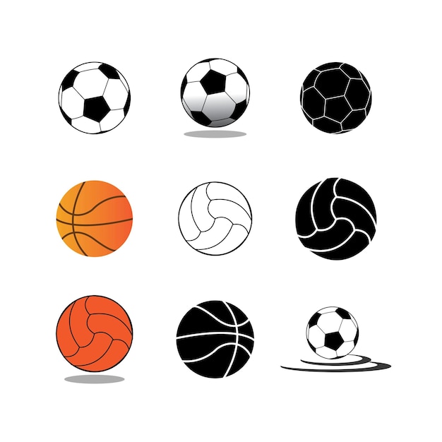 Plik wektorowy szablon projektowania wektorowego logo ikony piłki