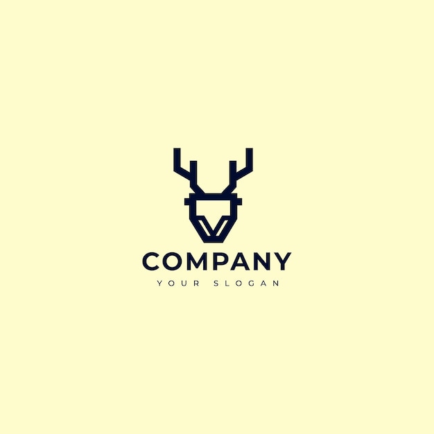 Szablon projektowania wektorowego nowoczesnego logo Deer