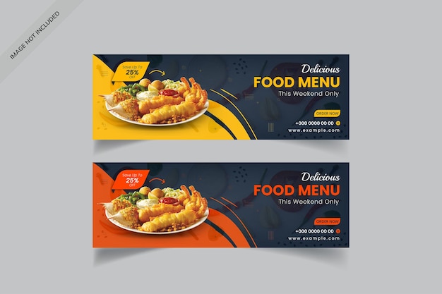 Szablon projektu banera fast food burger