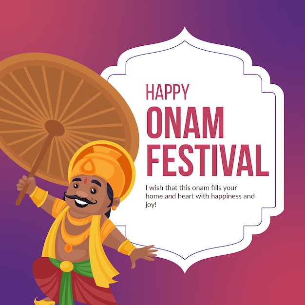Szablon Projektu Banera Festiwalu Happy Onam South Indian Kerala