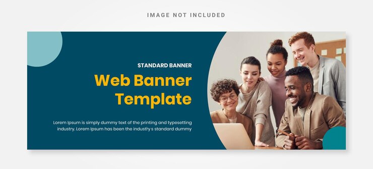 Wektor szablon projektu banera internetowego firmy pracy zespołowej