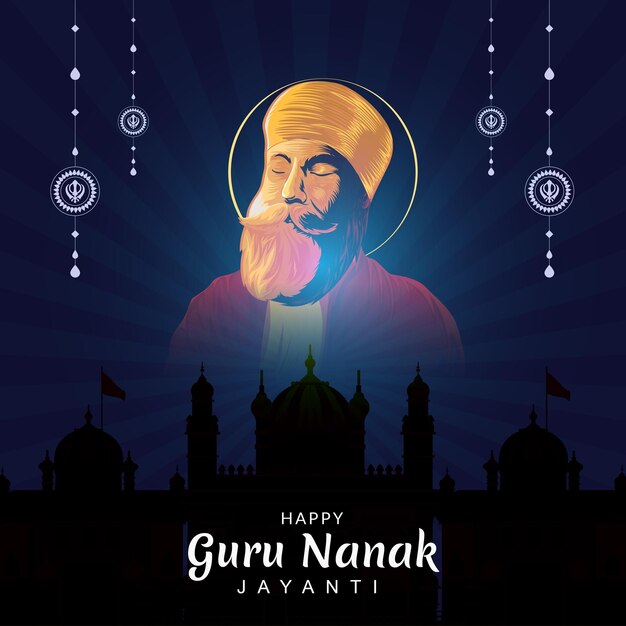 Szablon Projektu Banera Szczęśliwy Guru Nanak Jayanti