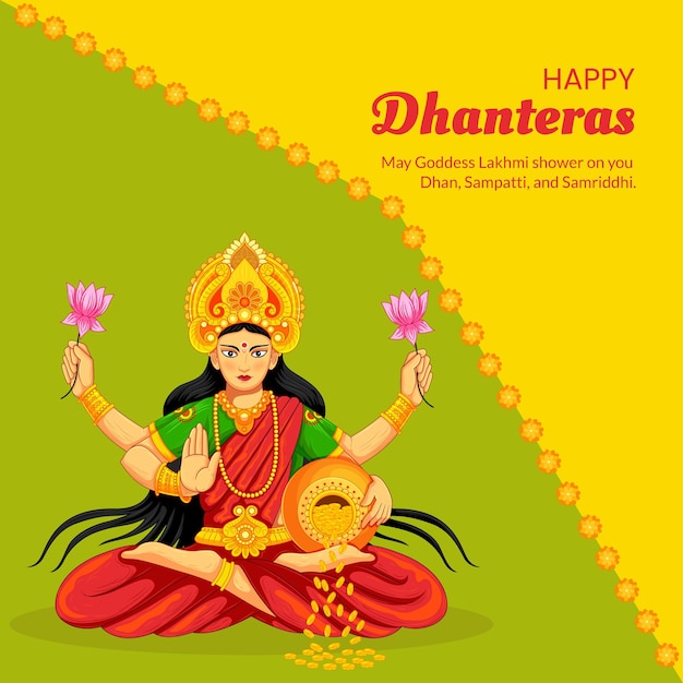 Szablon Projektu Banera Tradycyjnego Festiwalu Happy Dhanteras