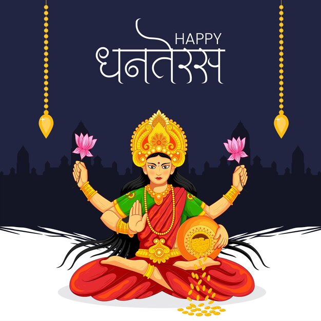 Szablon Projektu Banera Tradycyjnego Festiwalu Happy Dhanteras