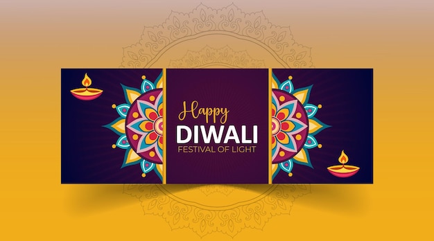 szablon projektu banera wektorowego Diwali