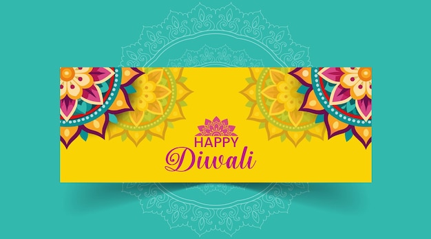 szablon projektu banera wektorowego Diwali