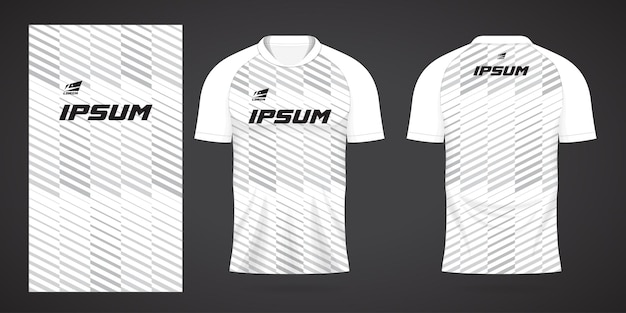 szablon projektu białej koszulki sportowej