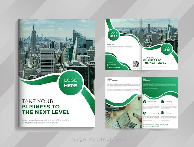 Plik wektorowy szablon projektu broszury biznesowej i korporacyjnej kreatywnej bifold